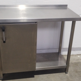s/s table with cabinet